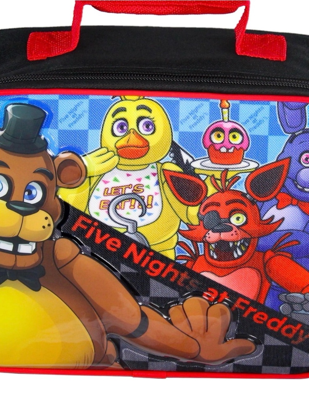 Source Unknown Five Nights at Freddy's Lunch Bag - Red, Black, Yellow